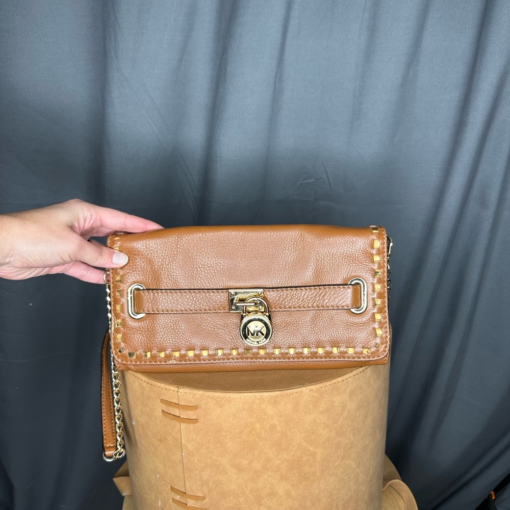 Michael Kors Tan Leather Crossbody Bag
